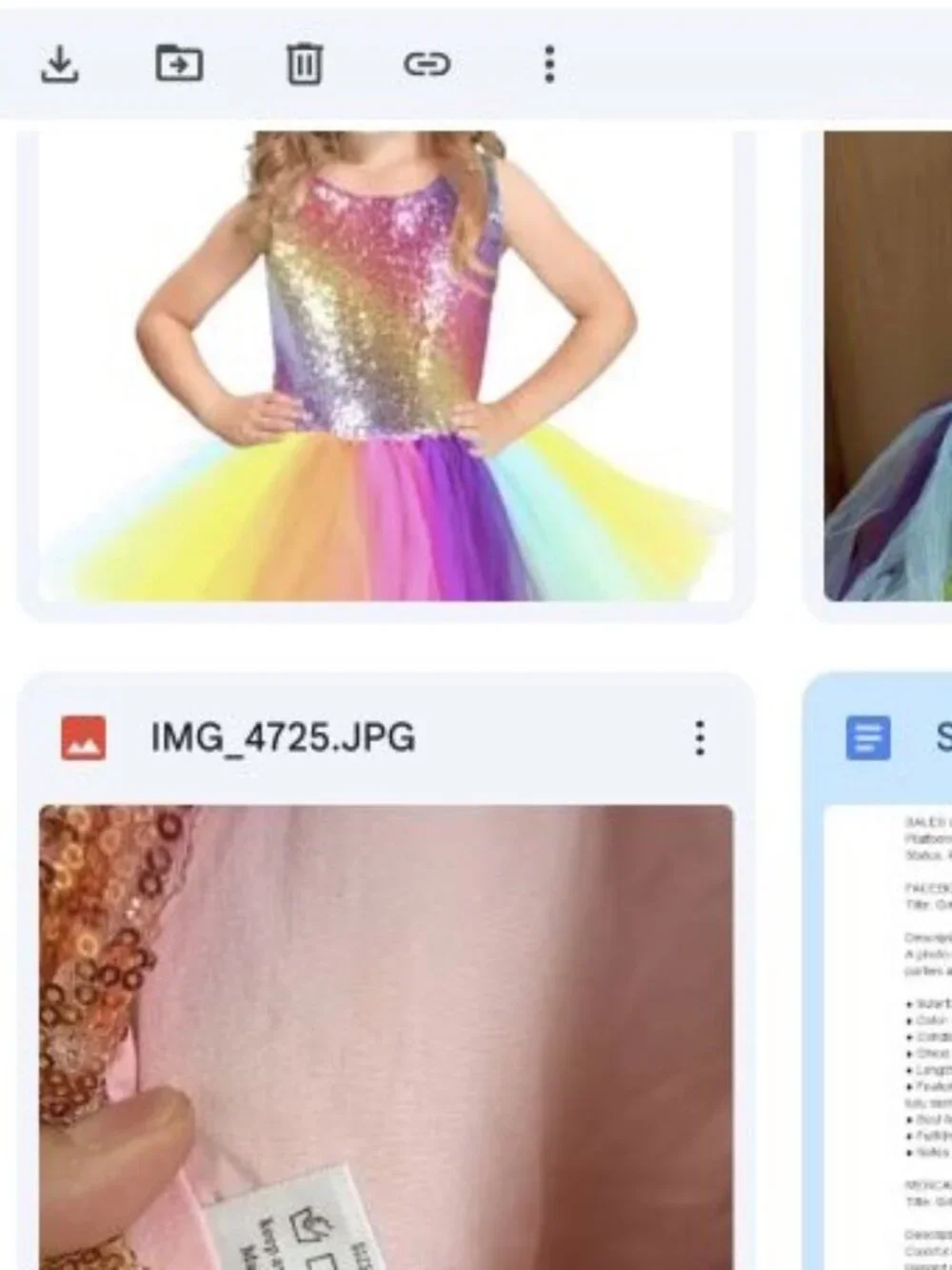 My Little Pony Rainbow Dash Costume Dress Girls 4-6